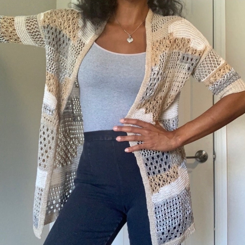 NIC + ZOE CROCHET CARDIGAN